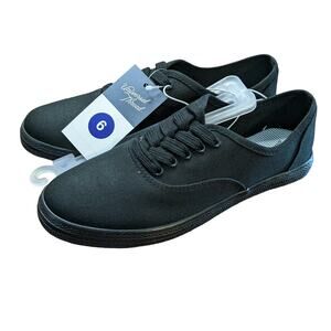 Universal Thread Lace Up Sneakers Size 6 Black Staple Lunea Tennis Shoes‎ Canvas